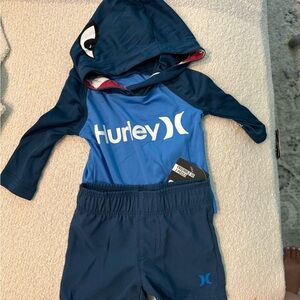 Hurley newborn rash guard/trunks